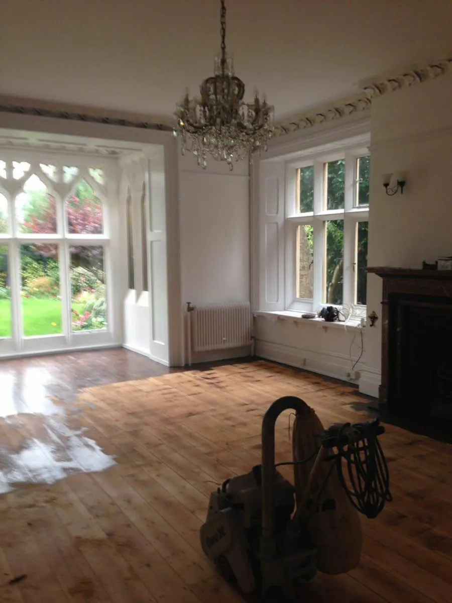 Floor 3. Victorian pine floorboards - Before