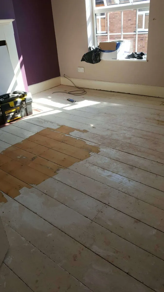 Floor 4. Victorian Pine Floorboards - Before